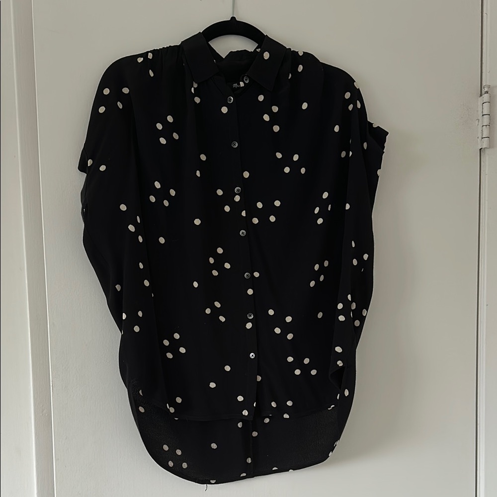 Black Polka Dot Blouse